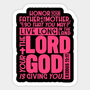 Exodus 20:12 Sticker